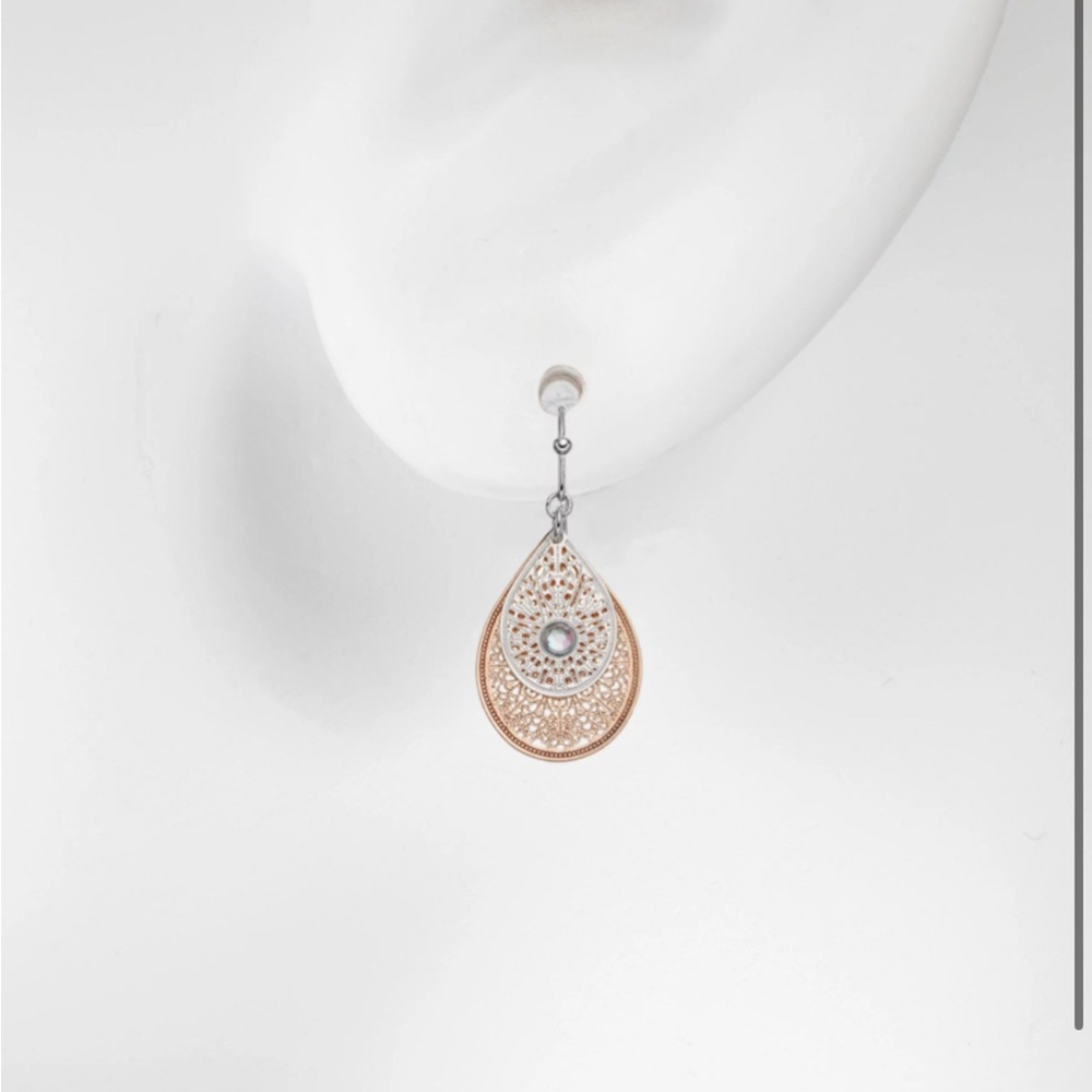 Lauren Conrad Necklace & Earrings Set – Silver Tone / Rose Gold Tone - Picture 5 of 7